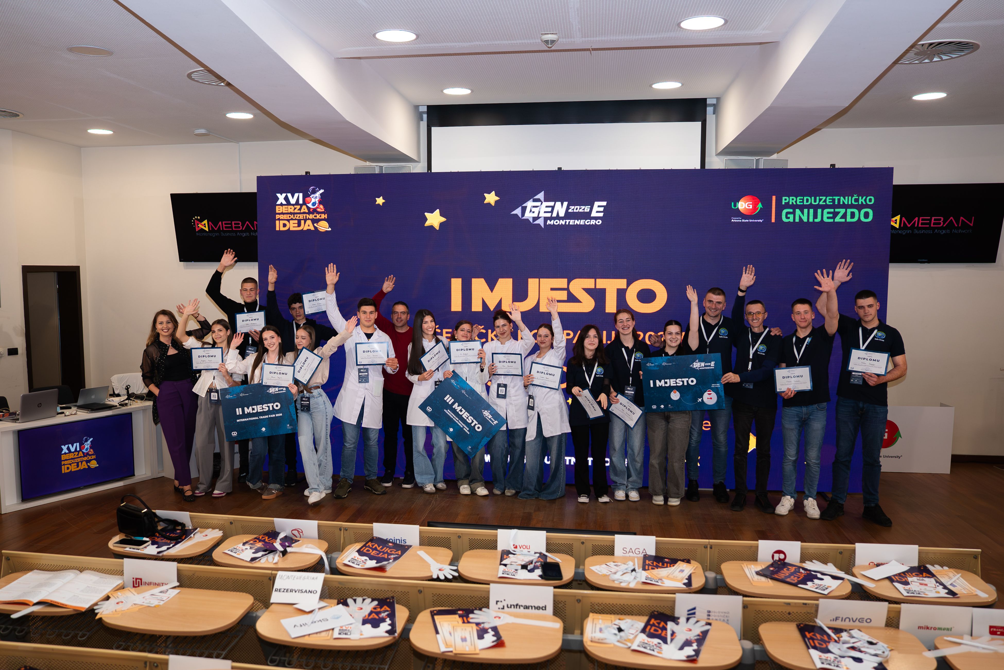 Pobjednici učeničkih kompanija GEN-E Montenegro 2026