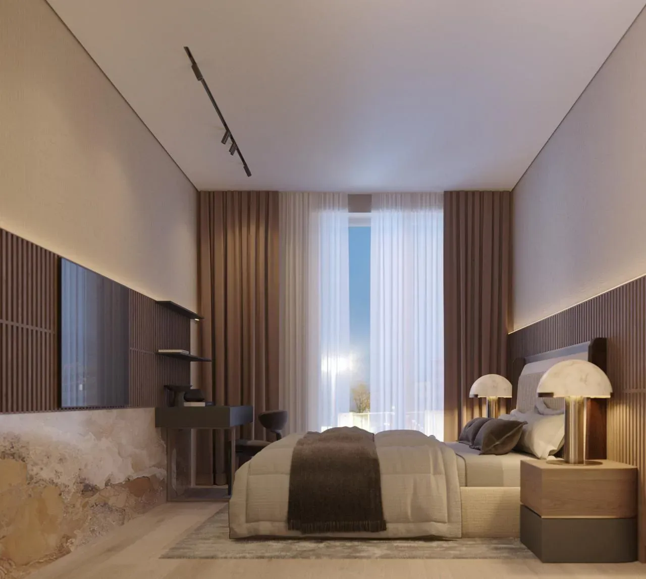 Spavaća soba u stanu Emerald Garden Residence