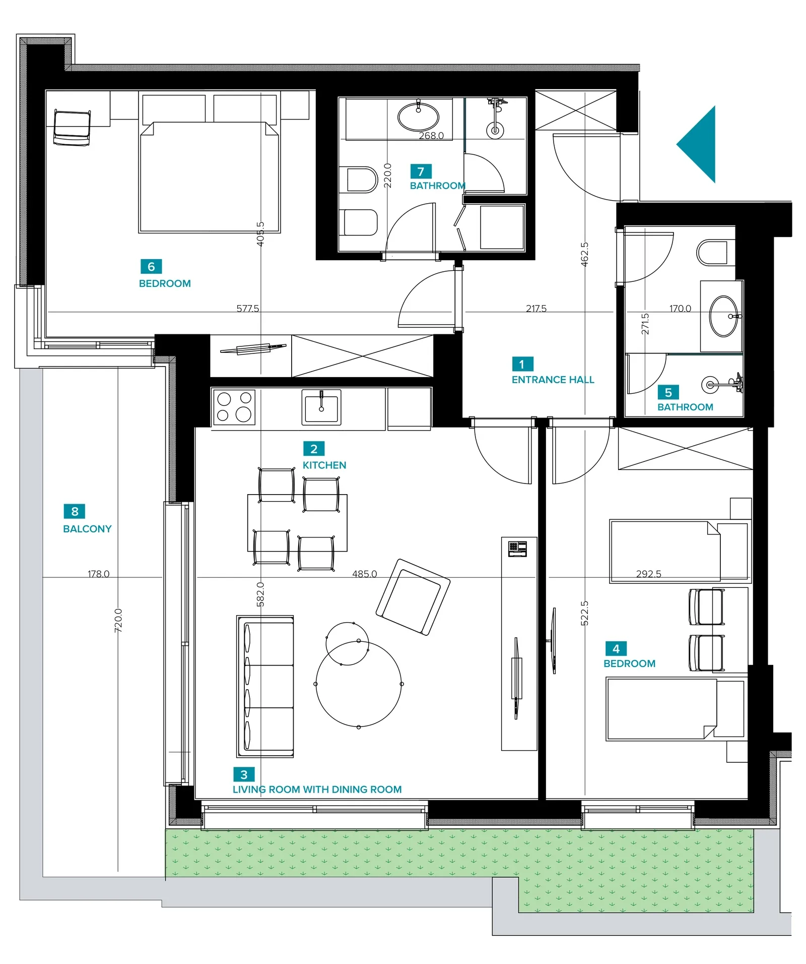 Two-Bedroom Apartment D31
