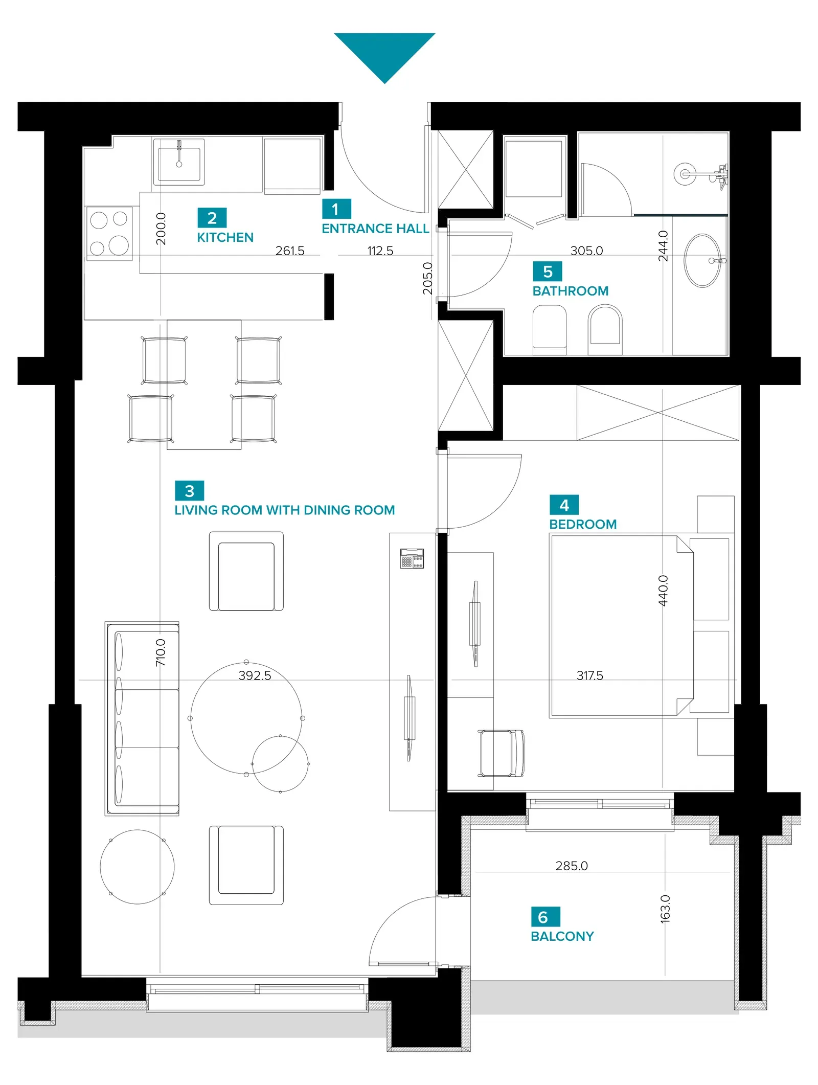 One-Bedroom Apartment J05