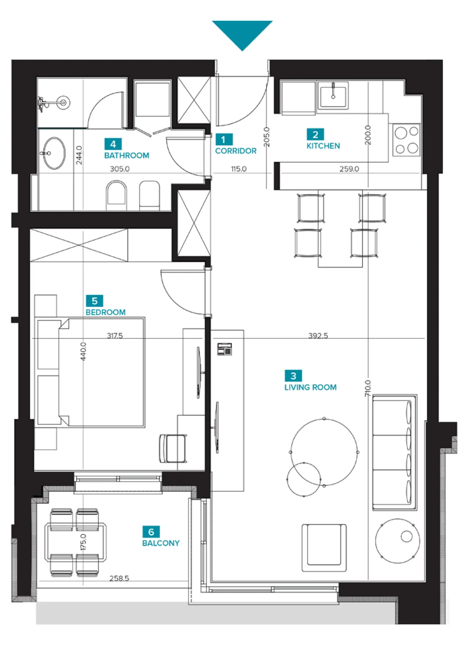 One-Bedroom Apartment J07