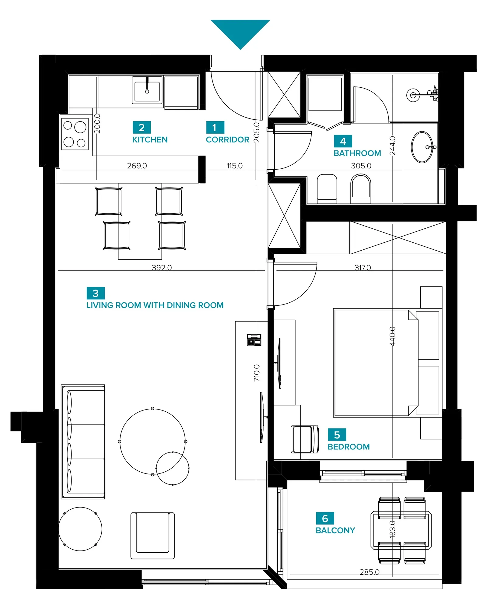 One-Bedroom Apartment J06