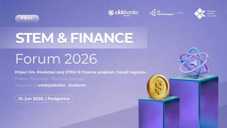 Montenegro STEM & FINANCE Forum 2026 – otvoren konkurs za prijavu poslovnih rješenja